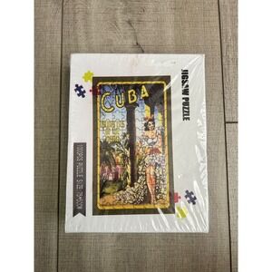 Cuba Holiday Isle of the Tropics 1000 Piece Jigsaw Puzzle Vintage Travel Poster
